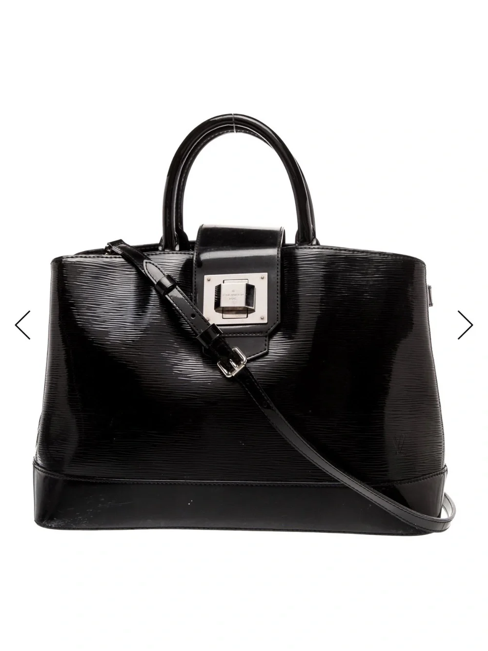 Authentic LV black Epi Maribeau GM Leather top with Removable Strap